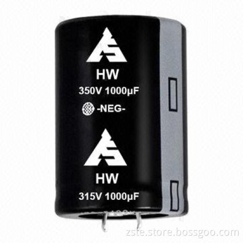 Snap-in e-cap, HW series, 350V, 1000uf